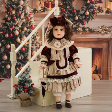 26-Inch Collectible Girl Dolls Genuine Fine Bisque Porcelain Doll
